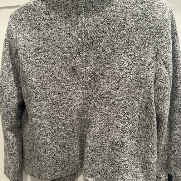 Loft Moto Jacket Cozy Soft Outerwear Classic Neutral Layer Capsule Petite Large - Picture 2 of 13